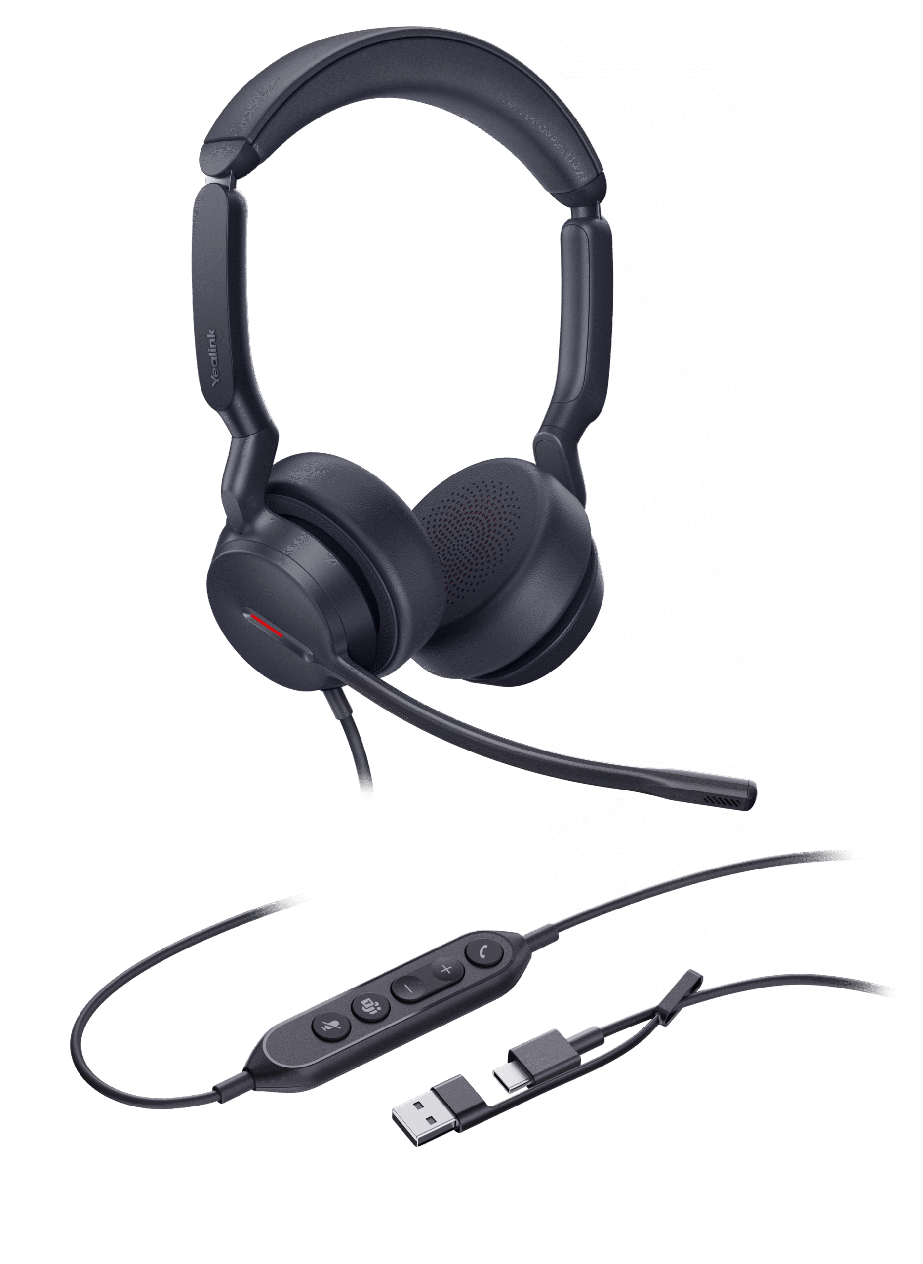 Yealink UH44 draadgebonden headset - vooraanzicht