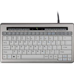 Compact ergonomisch toetsenbord S-board 840 van Bakker Elkhuizen met USB-aansluiting en wit design