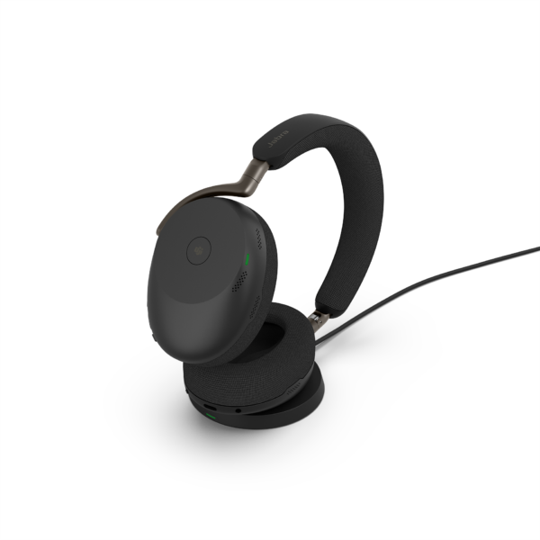 Jabra Evolve3 85 in dockingstation – MS – transparant met schaduw